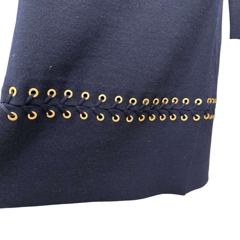Tory Burch Black Harley Sweater Dress Merino Wool Size Medium Retail 498.00 - Picture 3 of 8